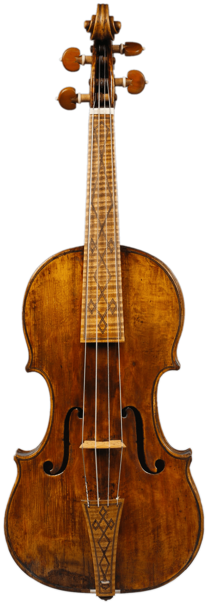 Violine von Nicolò Amati, Cremona 1669, Decke mit Schnecke